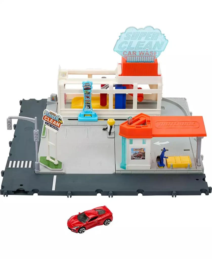 Matchbox Cars Playsets, Super Clean Carwash with 1 Matchbox Car 1