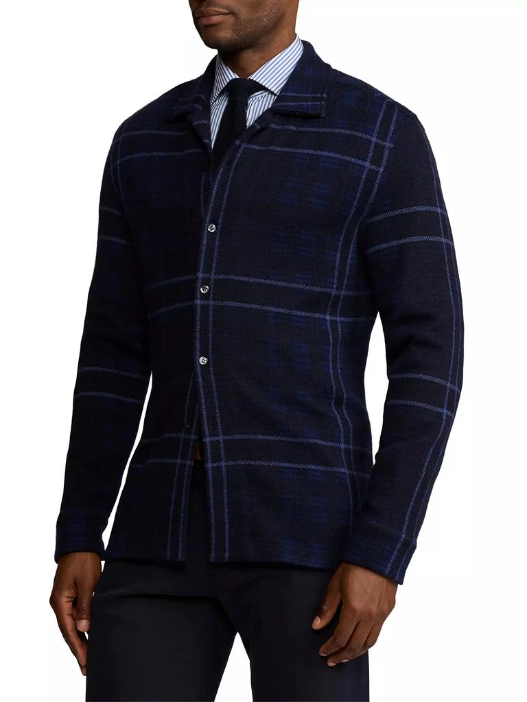 Ralph Lauren Plaid Cashmere Shirt Sweater 4