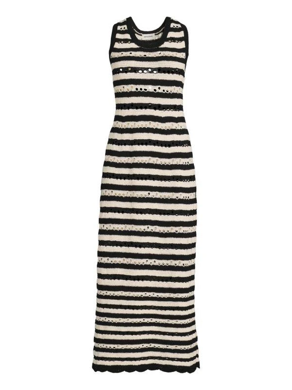 SONIA RYKIEL Ray AJ Fleur Striped Eyelet Maxi Dress 3
