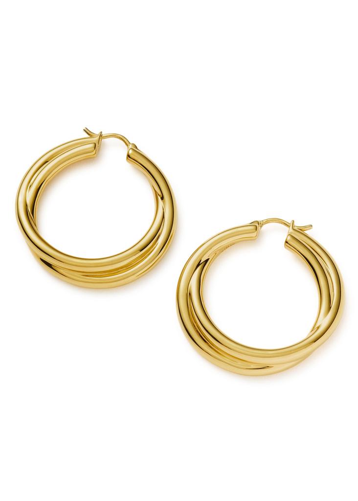Missoma X Lucy Williams Entwine 18kt gold-plated hoop earrings