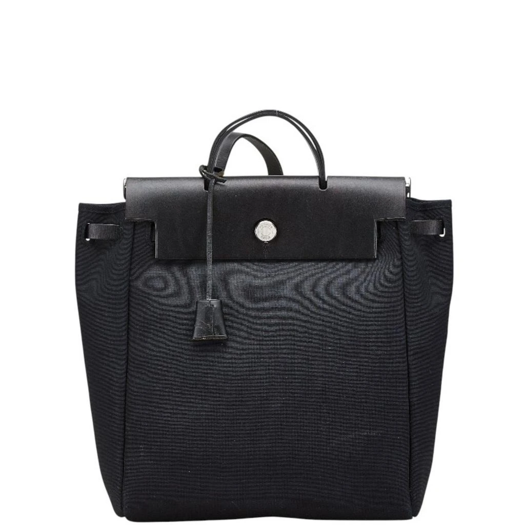 Hermes Toile Officier Leather Backpack (Pre-Owned) 1