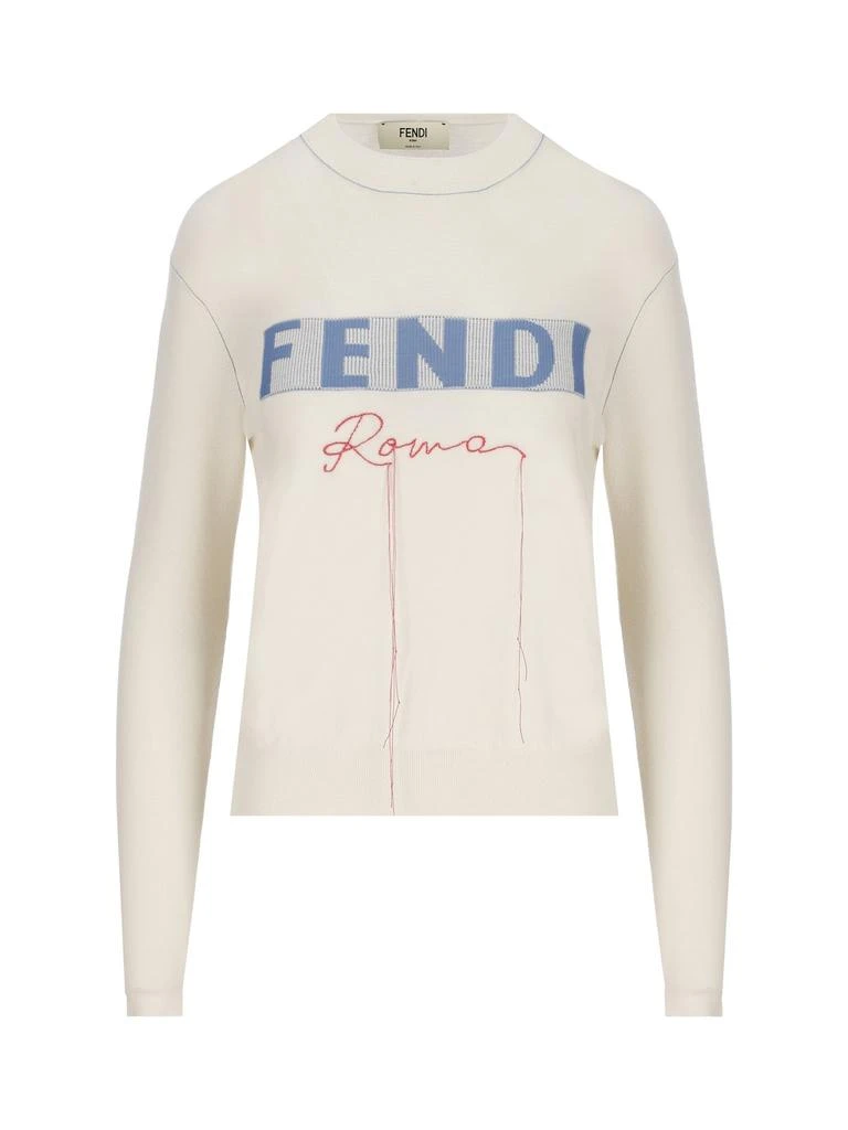 Fendi Fendi Logo Detailed Crewneck Jumper 1