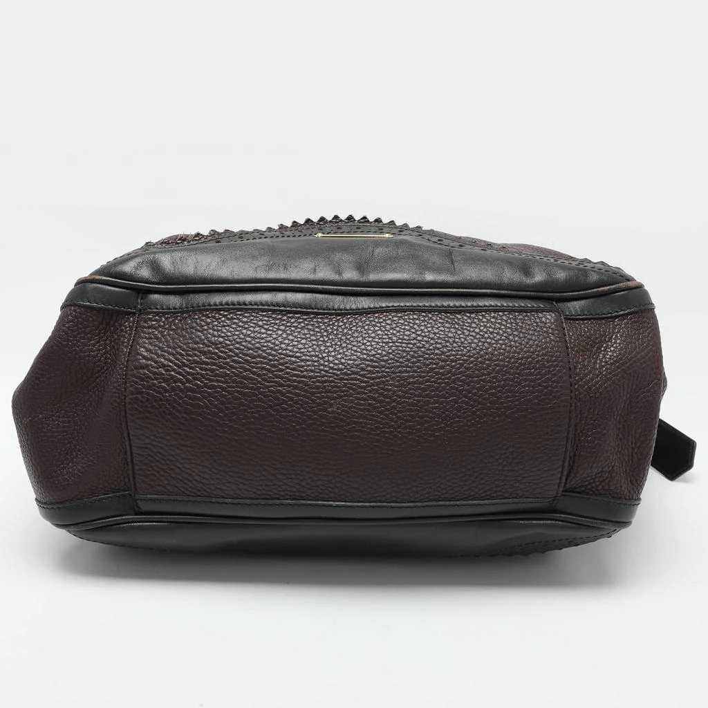 Burberry Burberry Brown/Black Leather Tassel Detail Satchel 12
