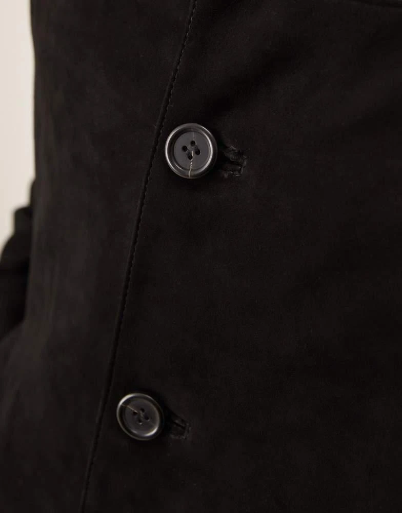 Selected Homme Selected Homme suede bomber jacket in black 3