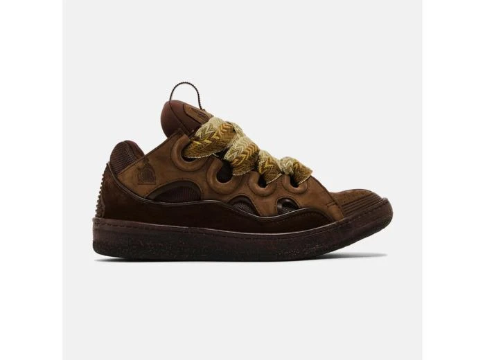 Lanvin Lanvin Leather Curb Sneaker Brown - Casual Shoes  display picture 1
