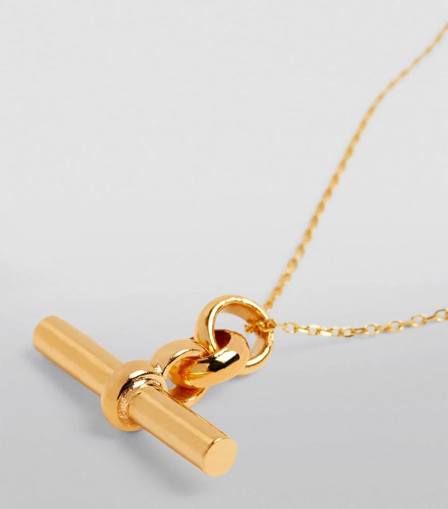 TILLY SVEAAS Yellow Gold-Plated T-Bar Trace Chain Necklace 5