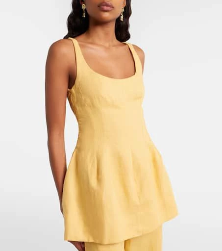 Faithfull Syna peplum linen top 3