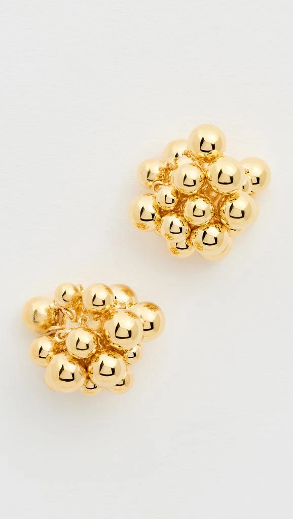 Kenneth Jay Lane Gold Cluster Button Earrings 1