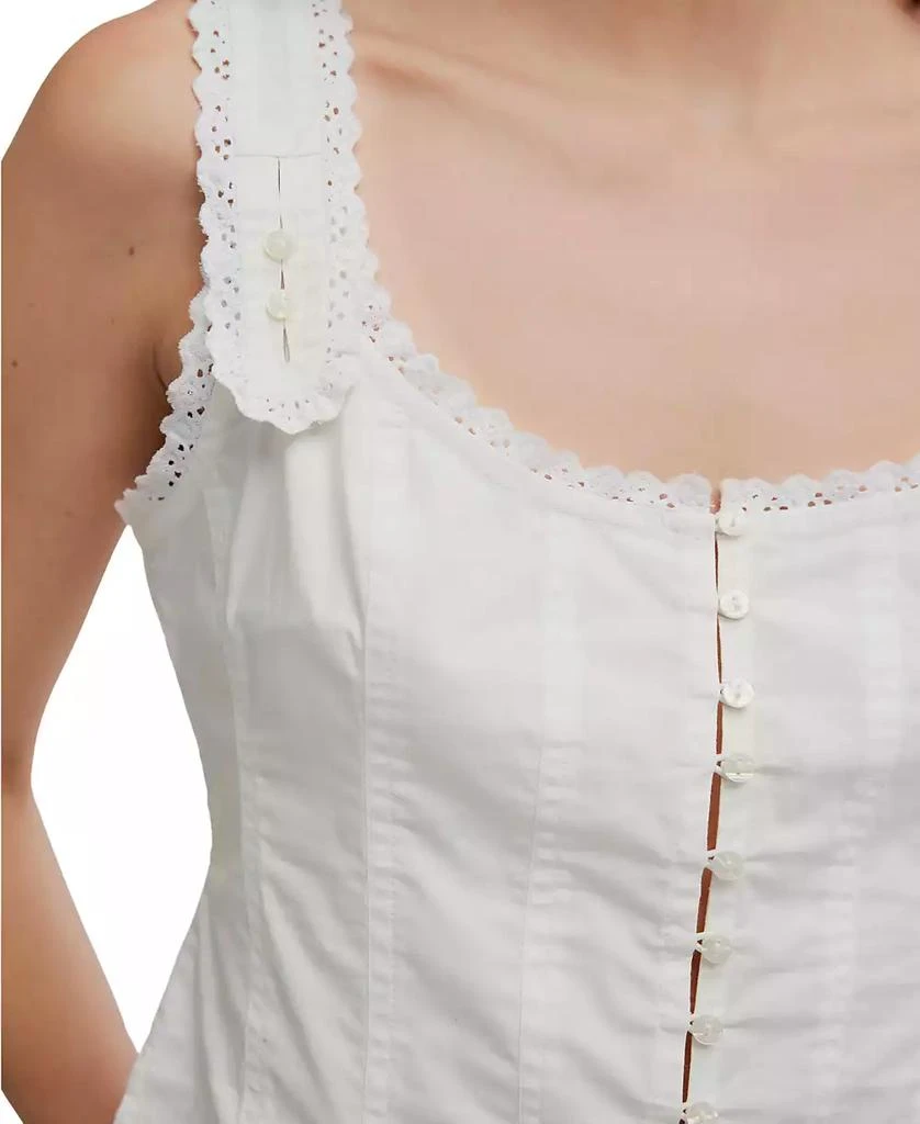 Free People Women
s Bridgette Corset Scoop Neck Solid Top 4