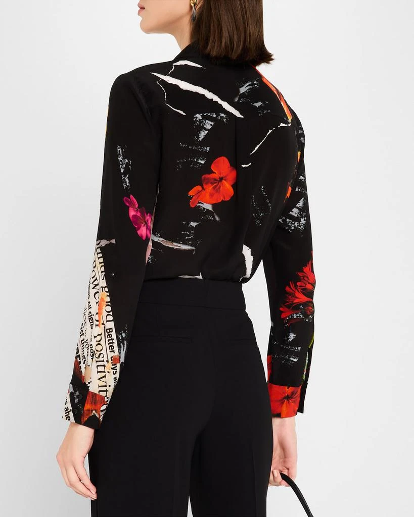 Alice + Olivia Azalea Floral Willa Placket Top 4