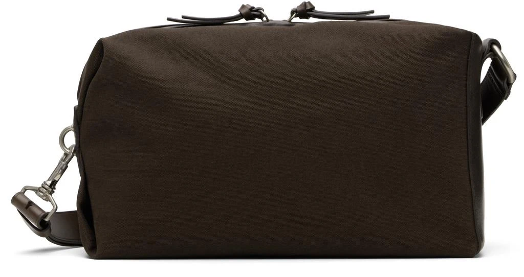 Dries Van Noten Brown Canvas 
Lambskin Bag