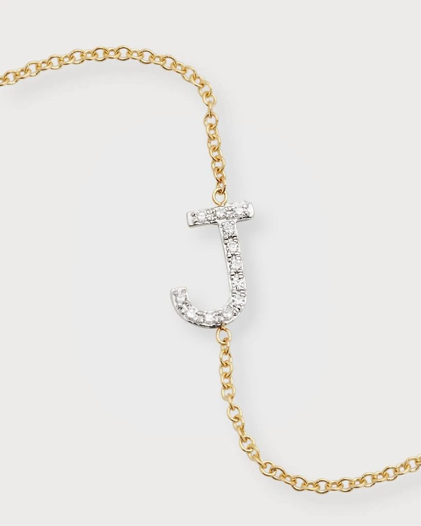 Zoe Lev Diamond Asymmetrical Initial Necklace, J 3