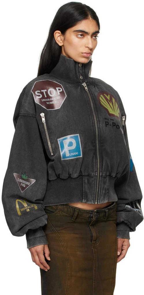 Mowalola Gray Crash Bomber Jacket 2