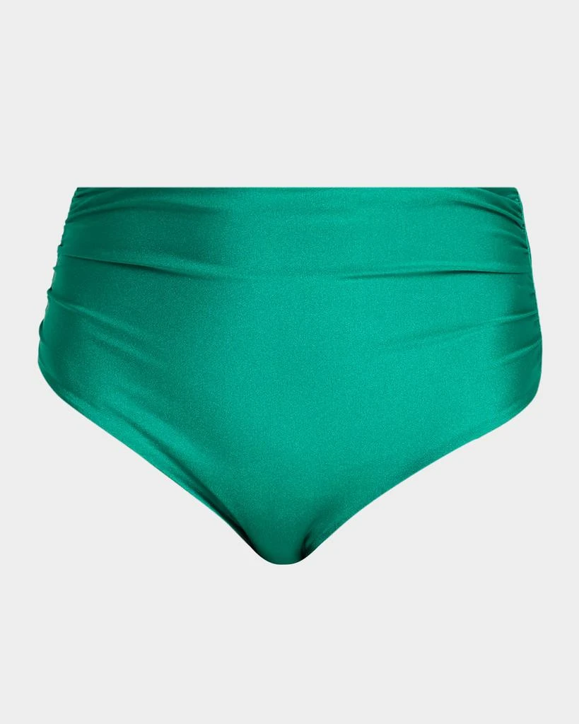 SIMKHAI Teya Ruched High Waisted Bikini Bottoms