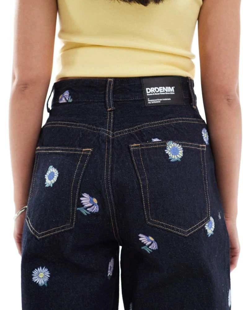Dr Denim Dr Denim Donna baggy boyfriend jeans with flower embroidery 4