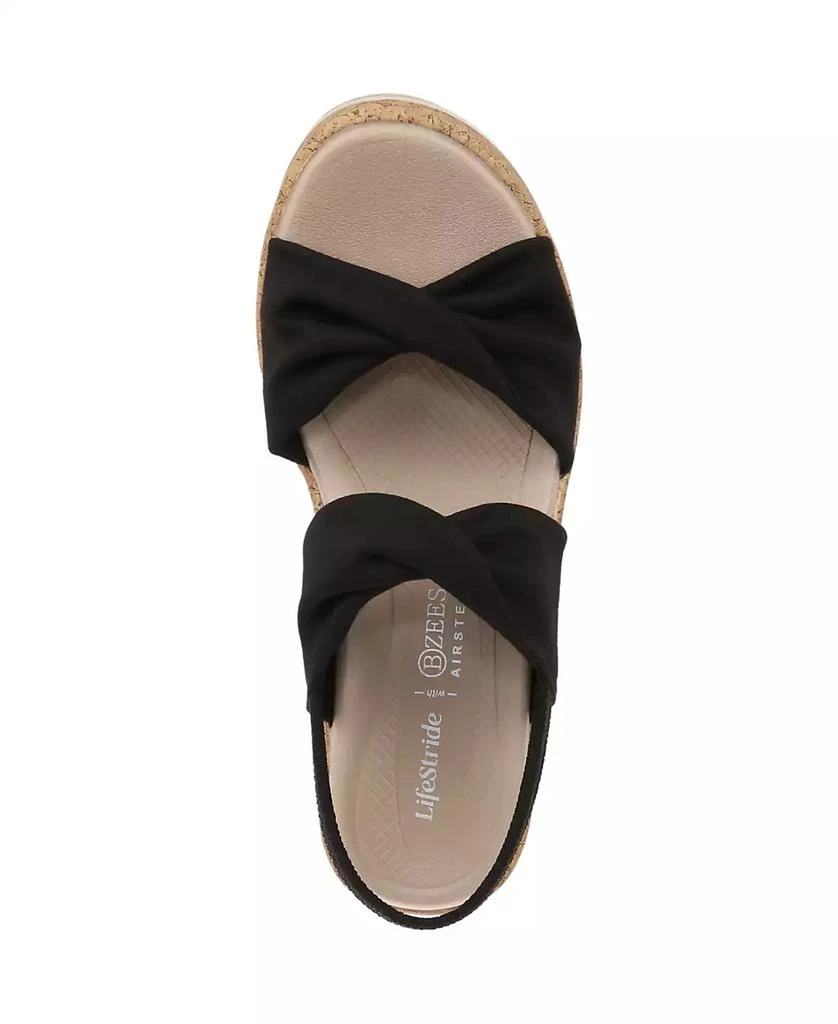 LifeStride Women's Riley Washable Slingback Wedge Sandals 4