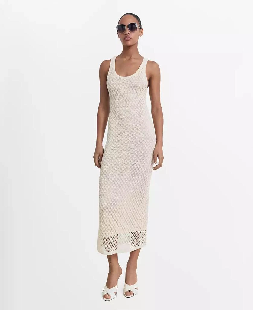 mango crochet dress with bow MANGO Crochet Bow Dress