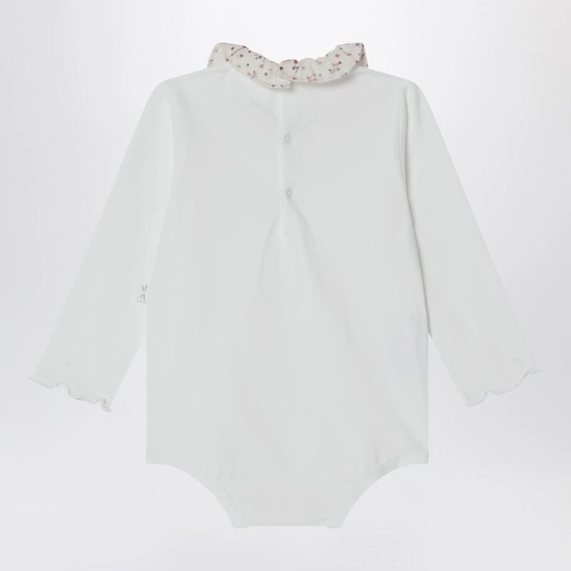 Teddy 
Minou White bodysuit with neckline and floral print 2