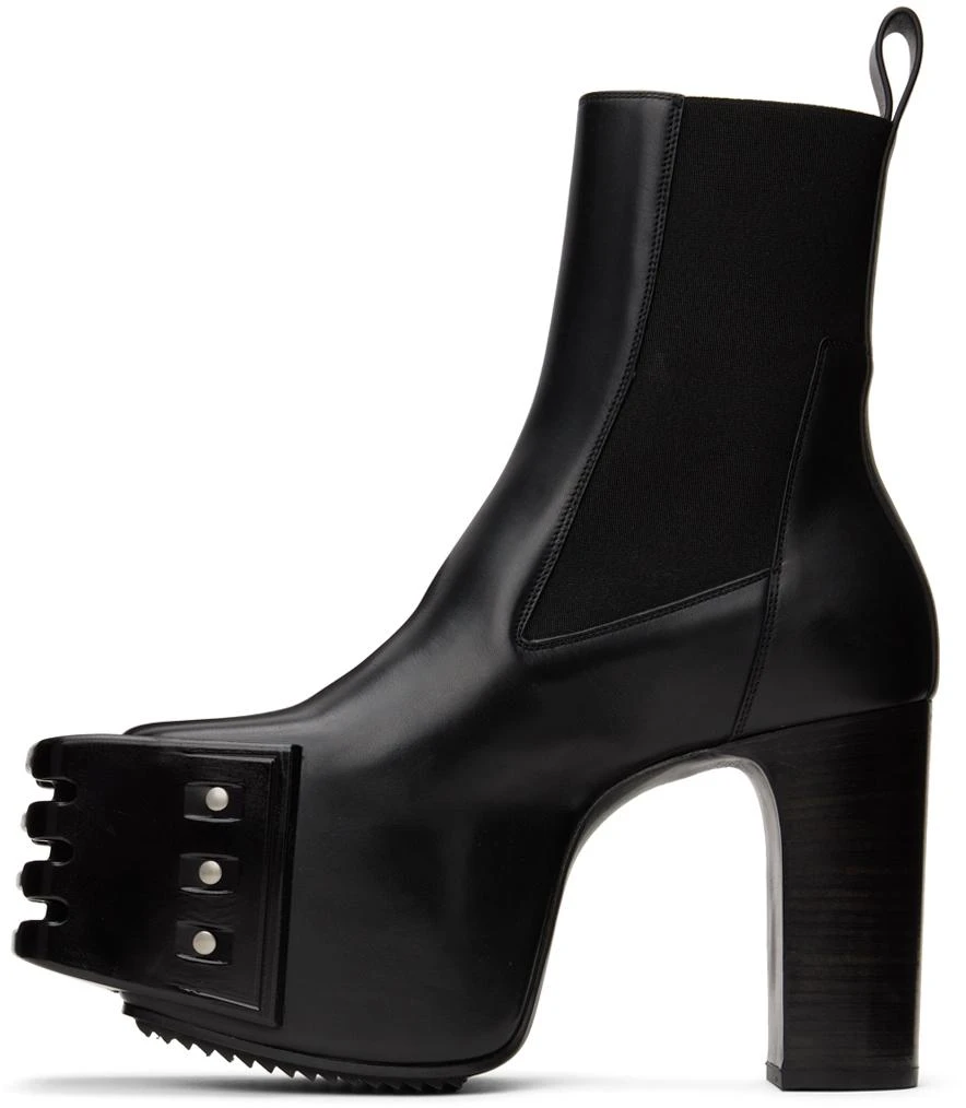 Rick Owens Black Grilled Chelsea Boots 3