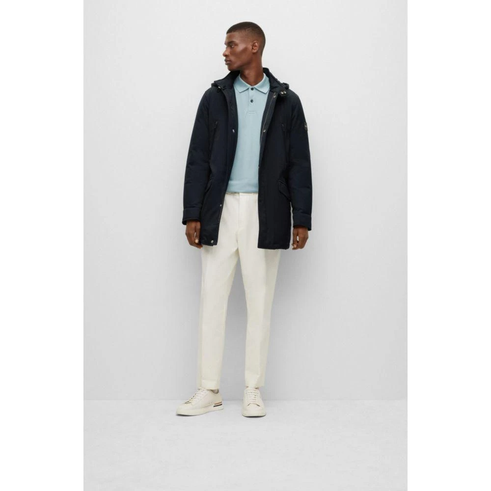 Hugo Boss Down-filled hooded jacket with logo patch 2