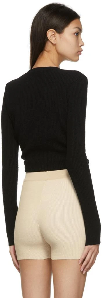 Jacquemus Black 'Le Gilet Noue' Long Sleeve V-Neck Top 3