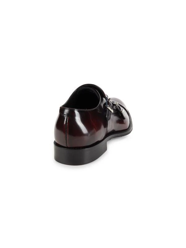 Saks Fifth Avenue Leather Double Monk Strap Shoes 3