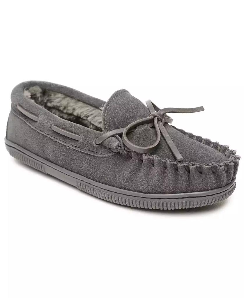 Minnetonka Toddler Boys Pile Lined Hardsole Moccasin Slippers