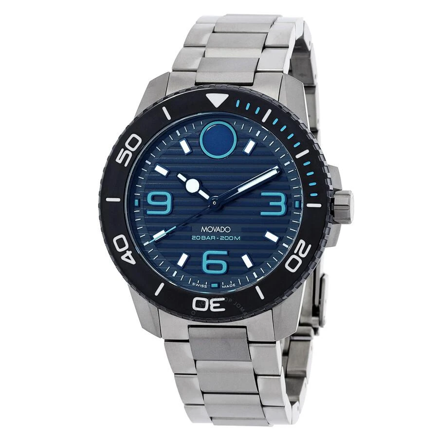 Movado Bold Titanium Quartz Blue Dial Men's Watch 3601122 1