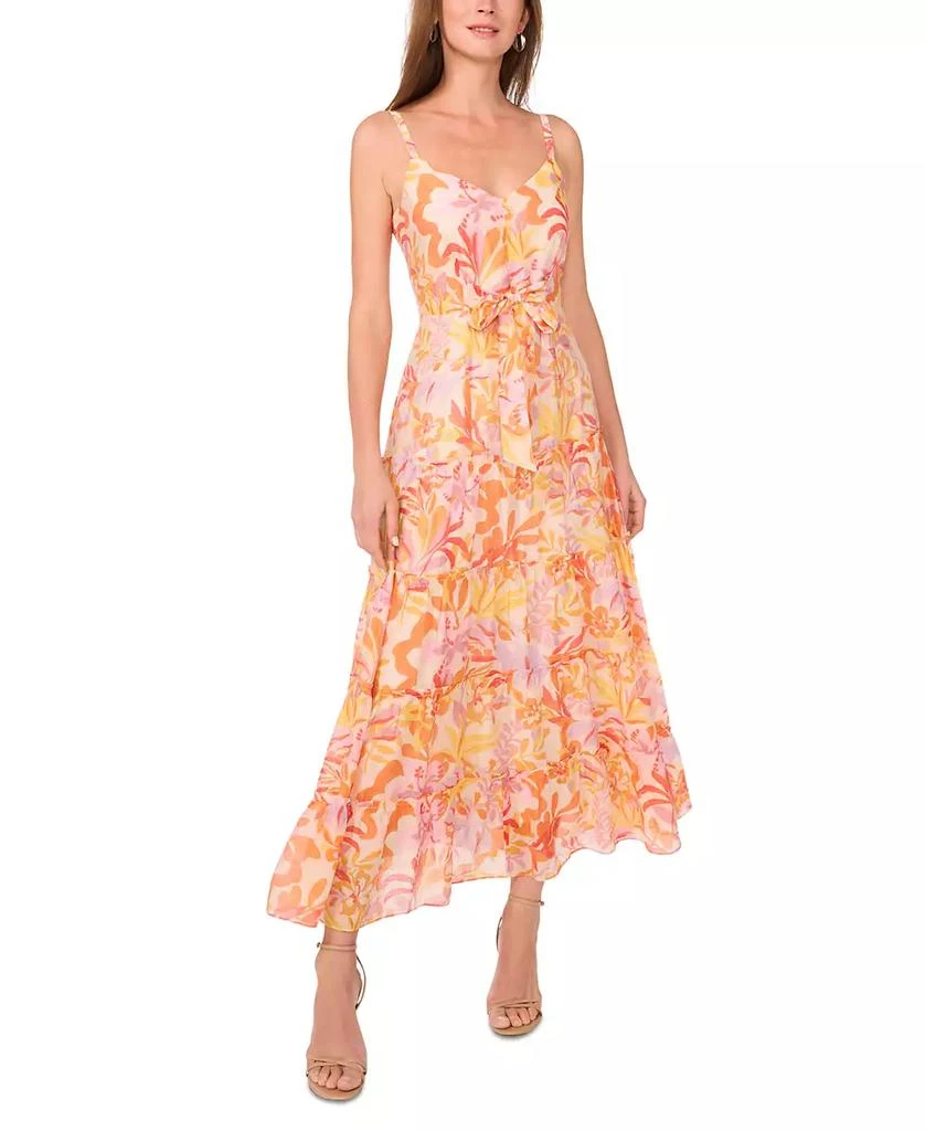 macy's chiffon maxi dress Urban Modesty Women's Ruched Floral-Print Chiffon Maxi Dress