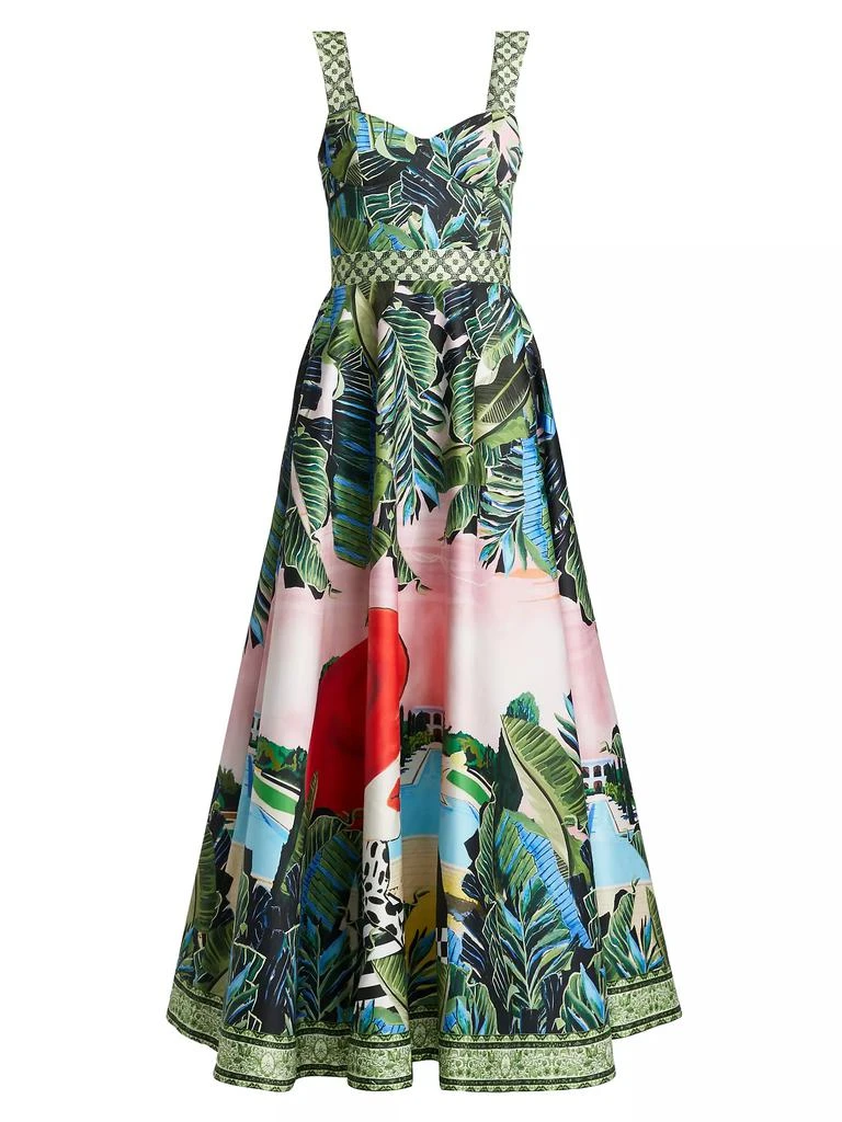 Alice + Olivia Fia Structured Fit-And-Flare Dress 1