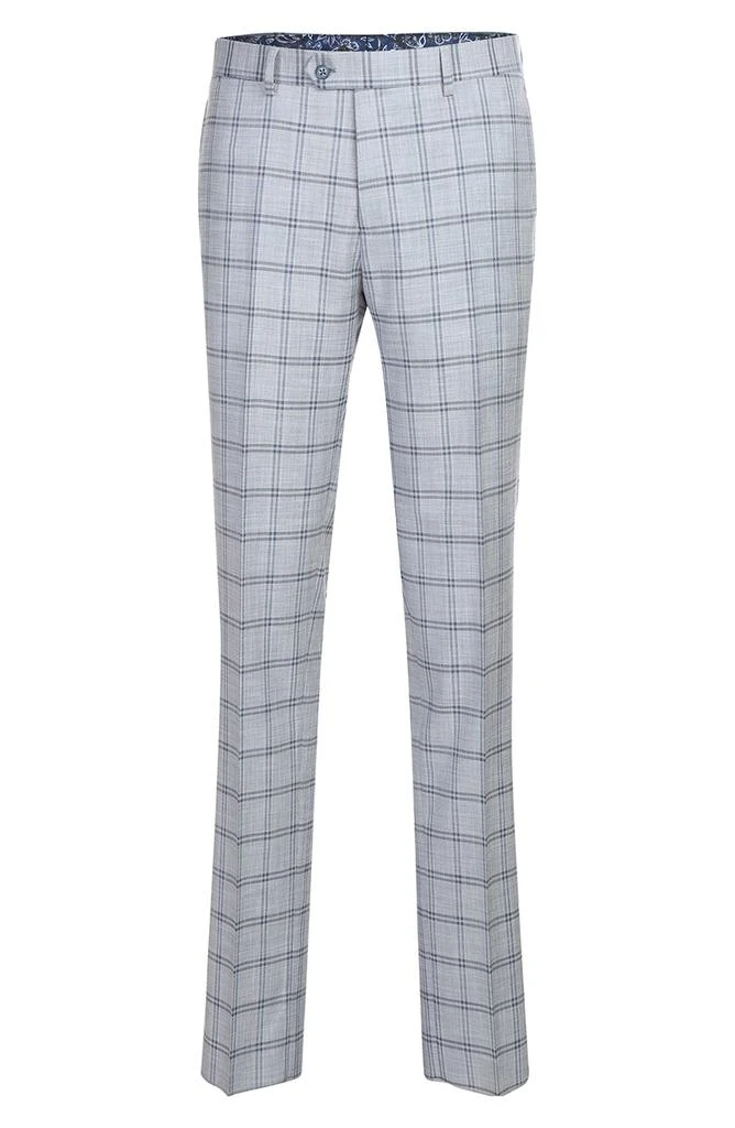 English Laundry Plaid Grey 
Blue Mélange Suit 9