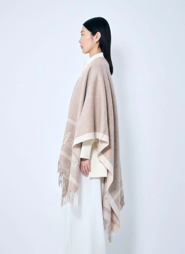 Max Mara Jacquard Wool Poncho 3