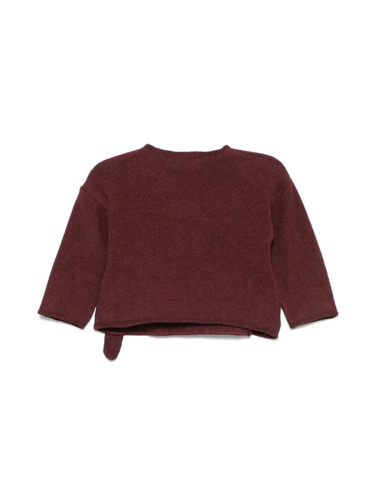 BABE & TESS Burgundy Cardigan Baby Girl