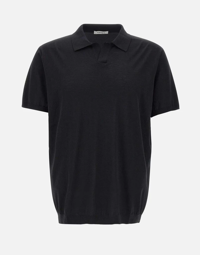KANGRA Silk and cotton polo shirt 1