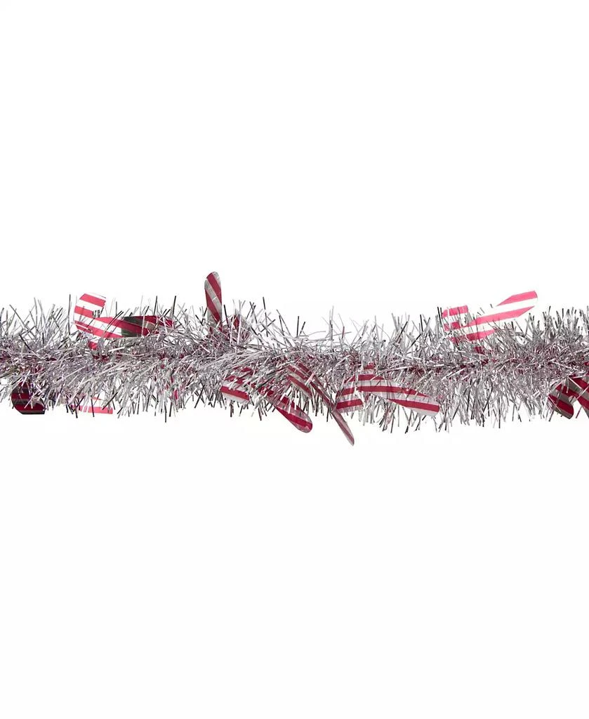 Northlight Unlit Christmas Candy Cane Wrapped Tinsel Garland 2