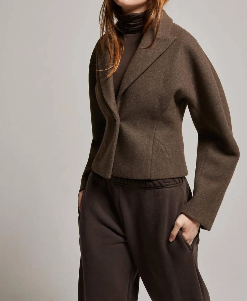 Asher Bethany Long Sleeve Blazer In Chocolate 2