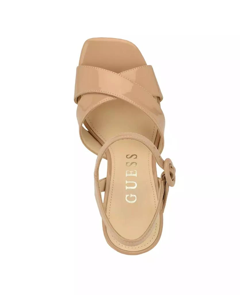 GUESS Women's Vallenn Platform Block Heel Dress Sandals 4
