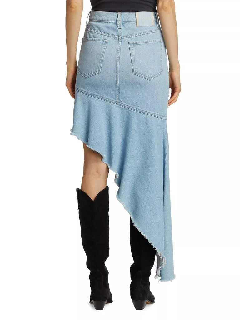 Mother The Crinkle Cut Denim Skirt 5