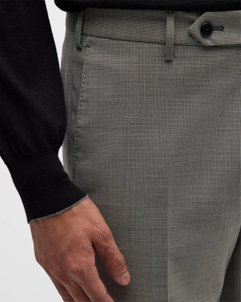 Zanella Men's Devon Wool Serge Houndstooth Trousers 6