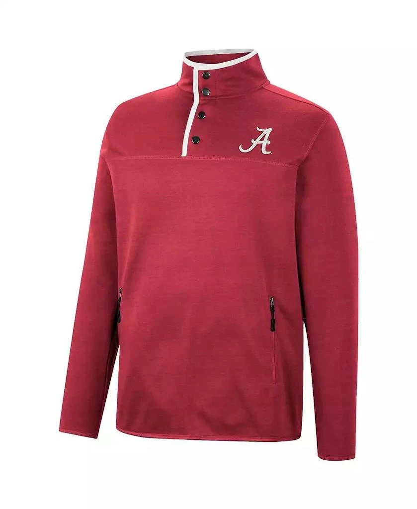 Colosseum Men's Crimson Alabama Crimson Tide Rebound Quarter-Snap Jacket 3