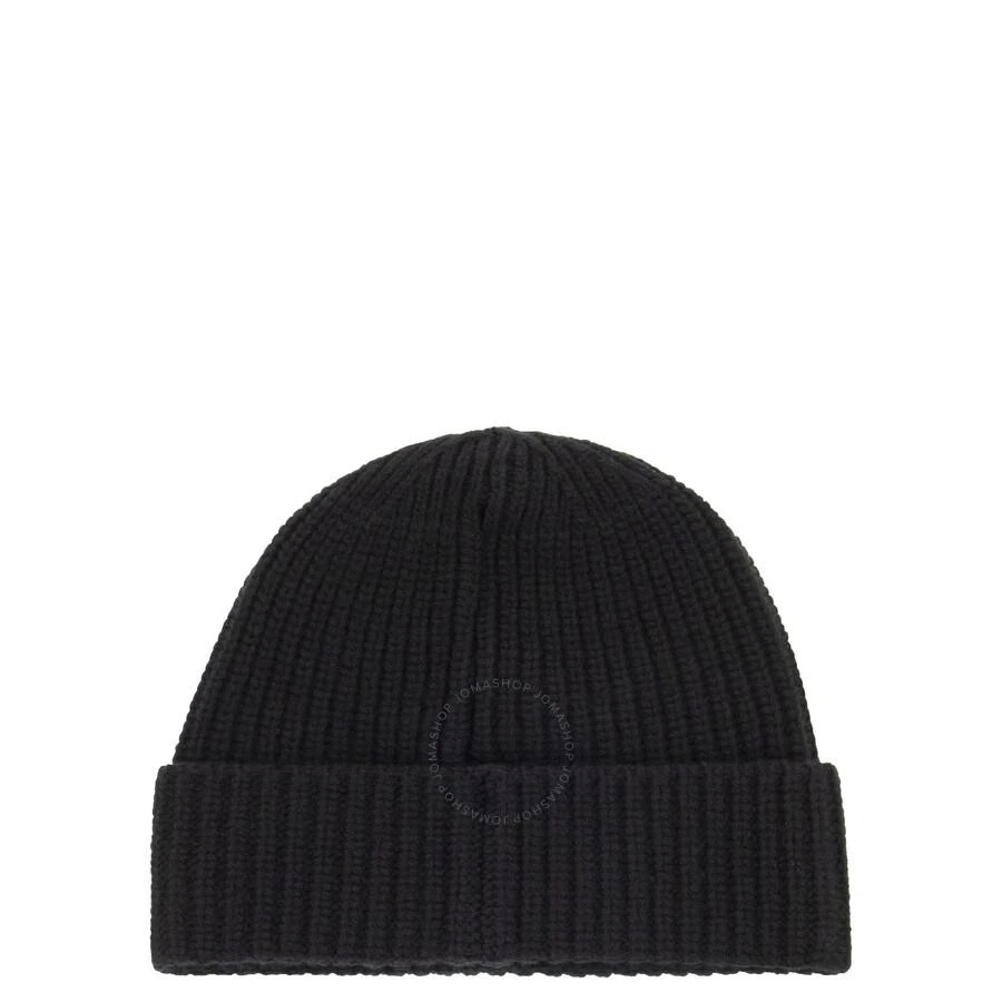 Stone Island Virgin Wool Beanie With Logo in Black 2