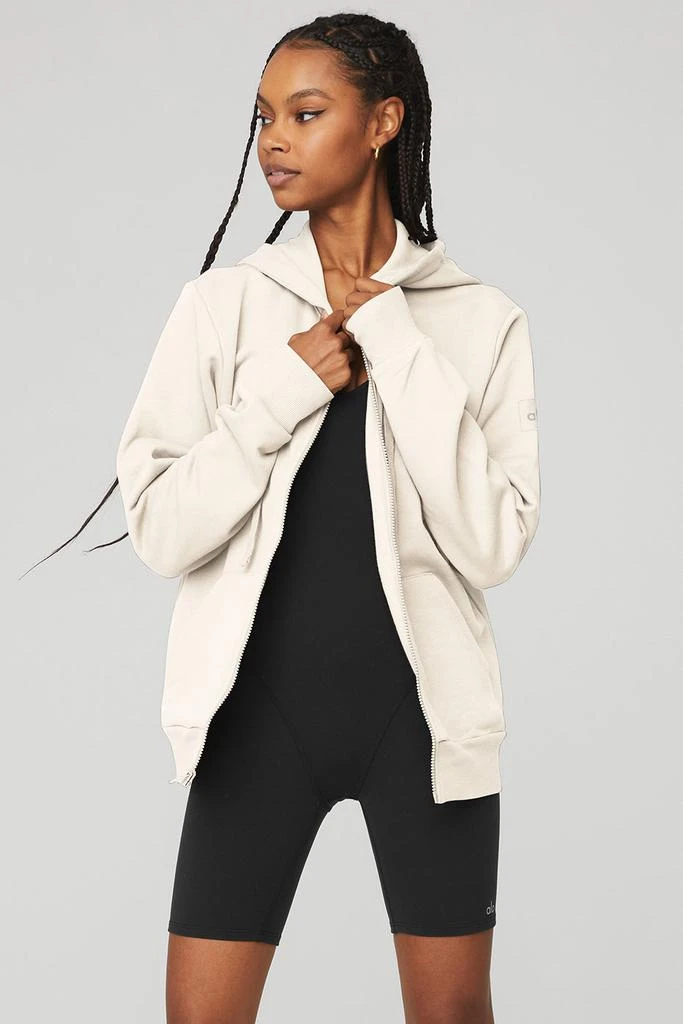 Alo Everyday Full Zip Hoodie - Ivory 1