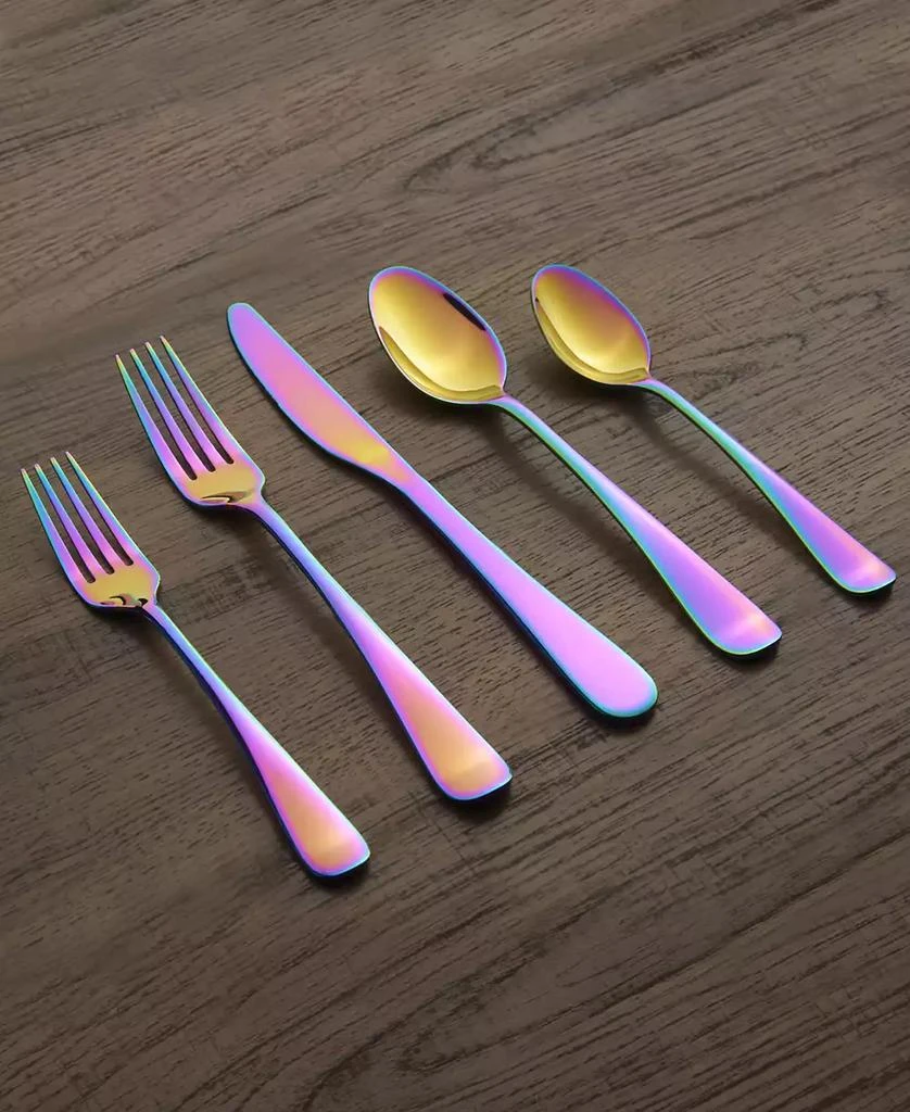 Cambridge Silversmiths Rhiannon Rainbow Mirror 20-Piece Flatware Set, Service for 4 2