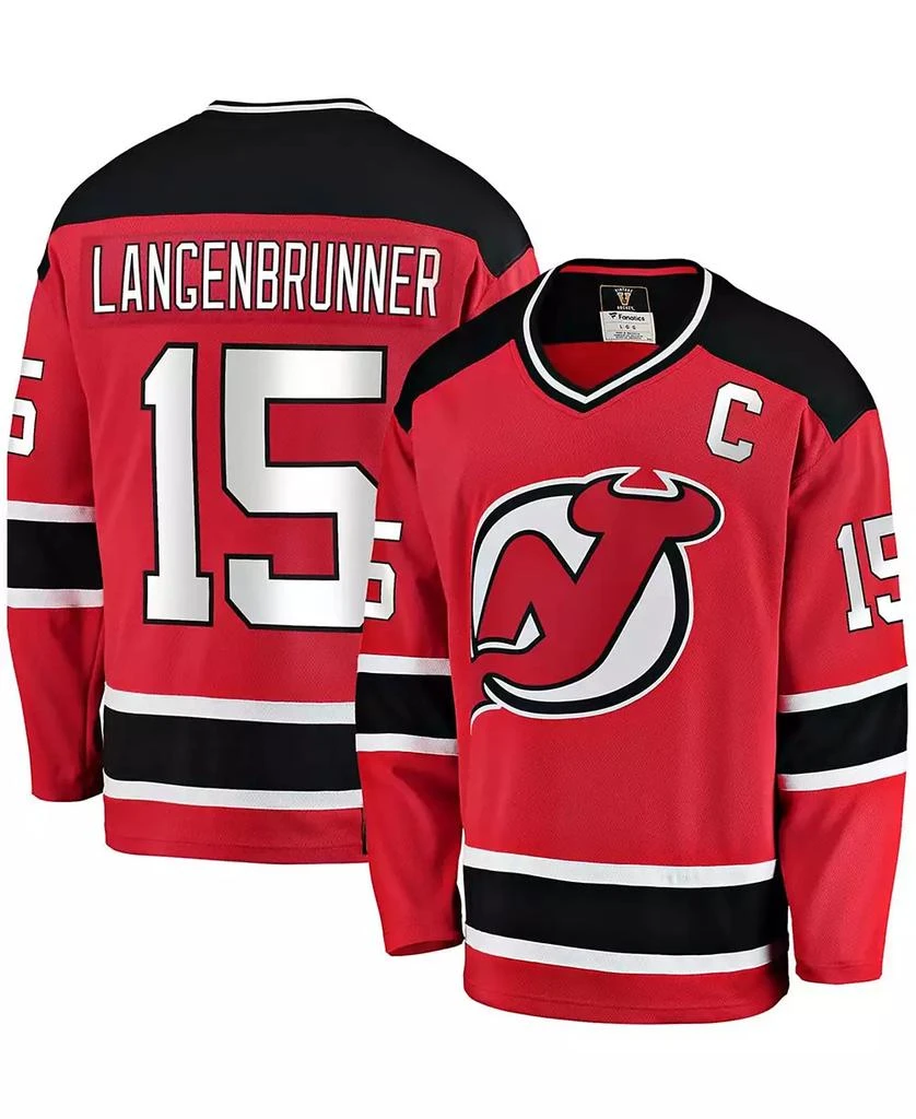 Fanatics Men's Jamie Langenbrunner Red New Jersey Devils Premier Breakaway Retired Player Jersey 1
