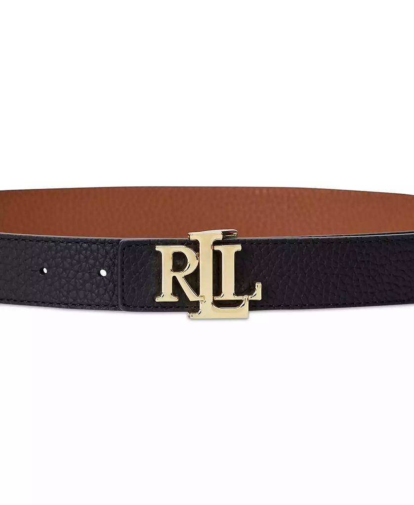 Ralph Lauren Women's Logo Reversible Pebbled Leather Belt