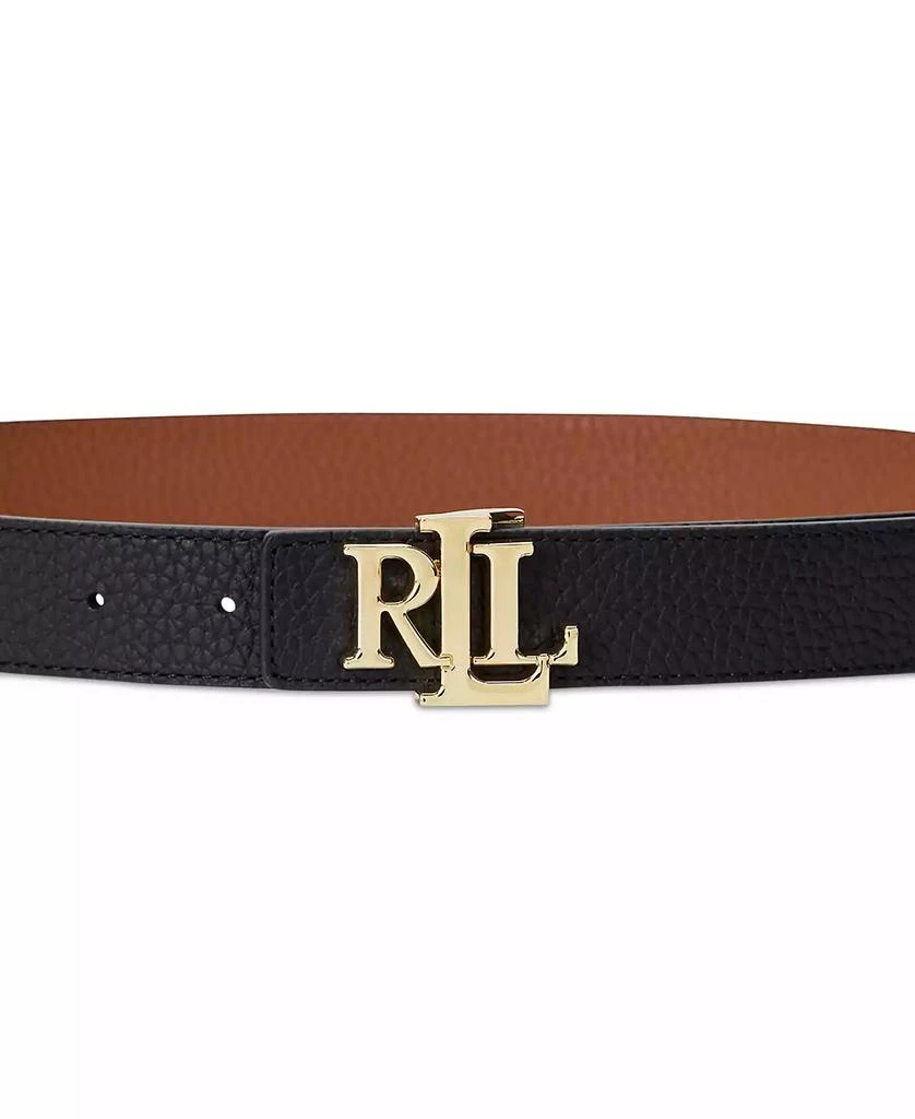 Lauren Ralph Lauren Women's Logo Reversible Pebbled Leather Belt 2