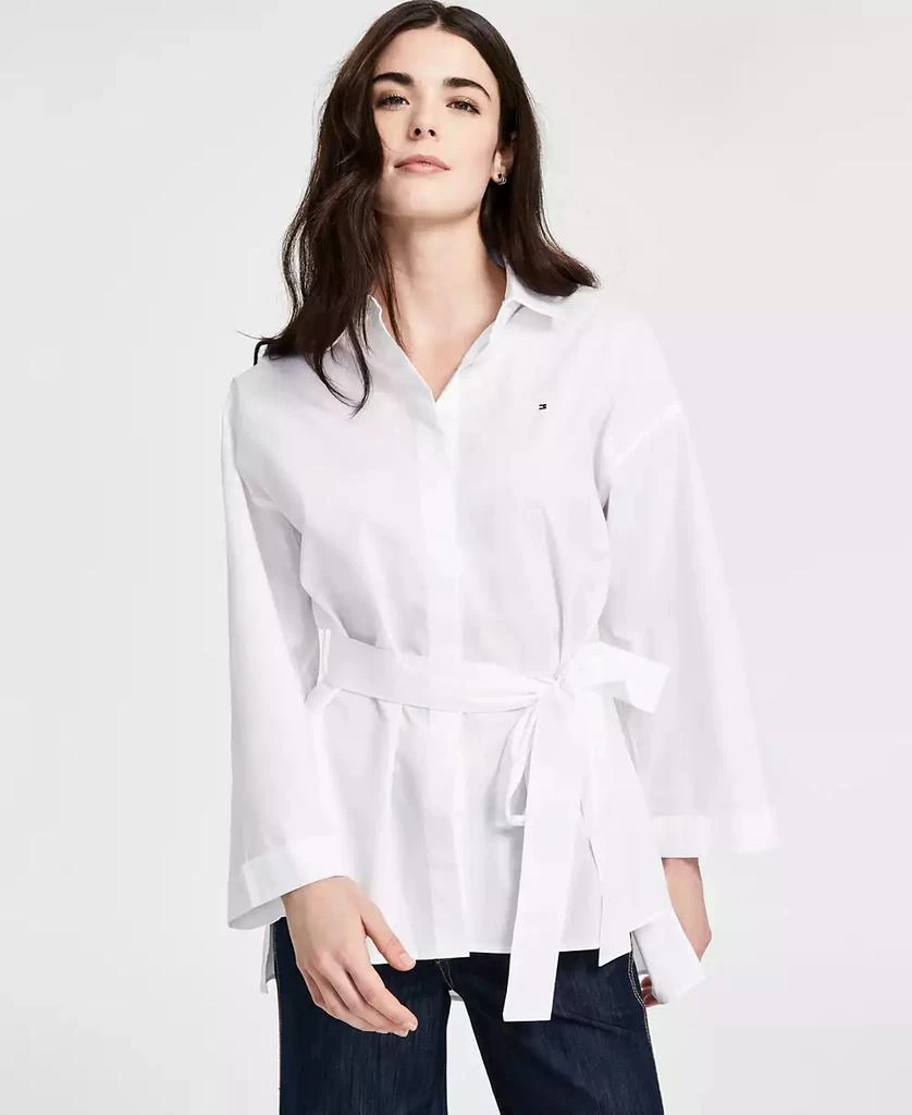Tommy Hilfiger Women's Oversized Tie-Waist Tunic 1