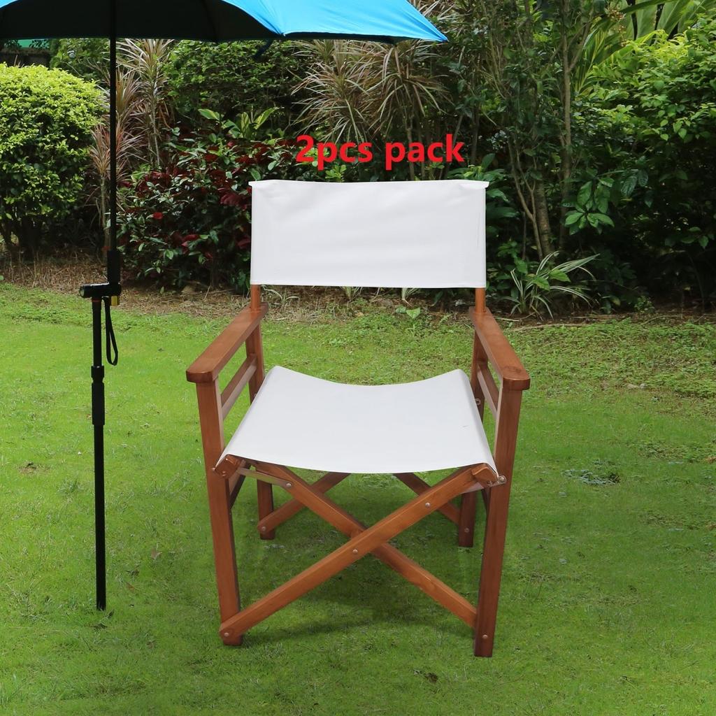 Streamdale Furniture Streamdale Folding Wooden Director Chair (Set of 2)