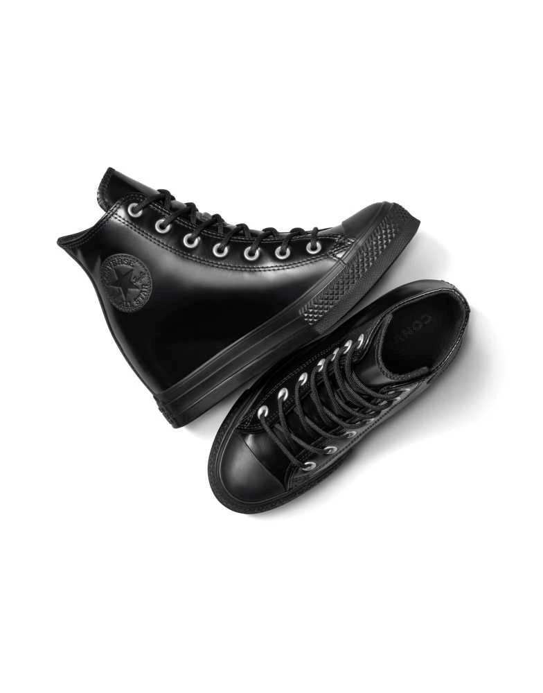 Converse Converse Chuck taylor all star wedge platform leather in black 2