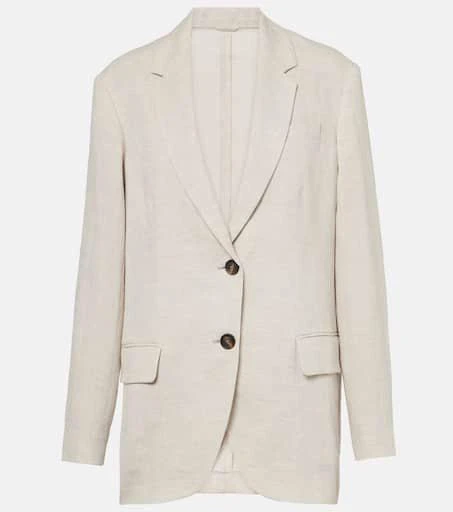 Brunello Cucinelli Linen-blend blazer 1